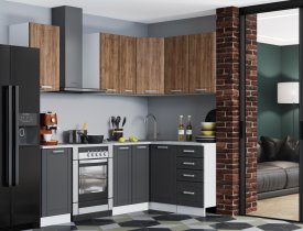 Дуб крафт табачный + Графит