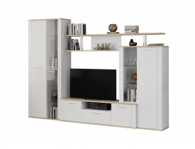 Дуб Сонома светлый/Белый (Гладкий)