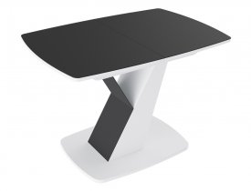 Стекло матовое черный графит / Белый