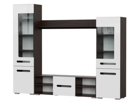 Дуб Венге/Белый глянец