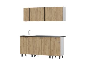 Белый/Дуб Золотой/Чёрный