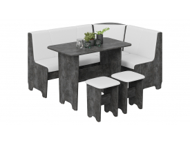 Белый (экокожа) / Ателье темный