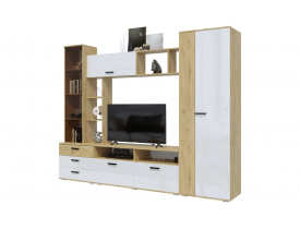 Дуб Вотан/Белый глянец