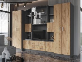 Графит / Дуб крафт золотой